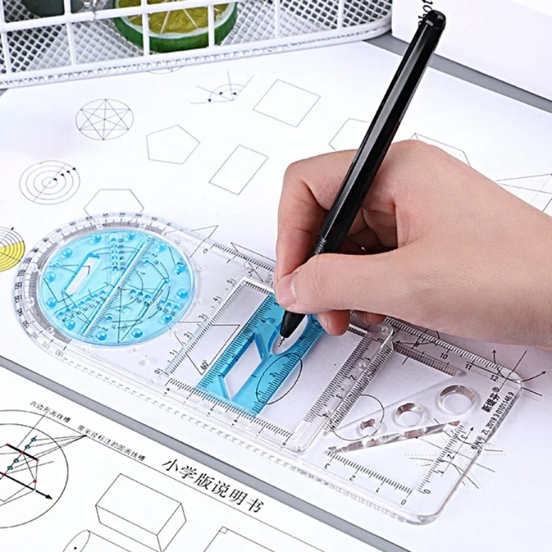 1pc multifunktion ales geometrisches Lineal Zeichen vorlage Messwerk zeug für Schul büro Architektur versorgung