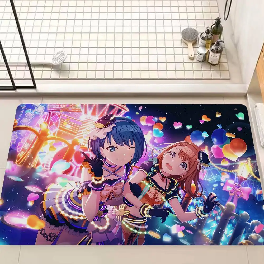 Anime P-Project S-Sekai Bathroom Mat Room Bedroom Decoration Balcony Anti-Slip Doormat Living Room Welcome Rug
