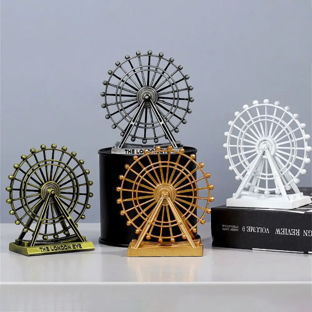 London Eye Ornament Ferris Wheel Model Art Figurine Rotatable Retro Nordic Handicraft Creative Desktop