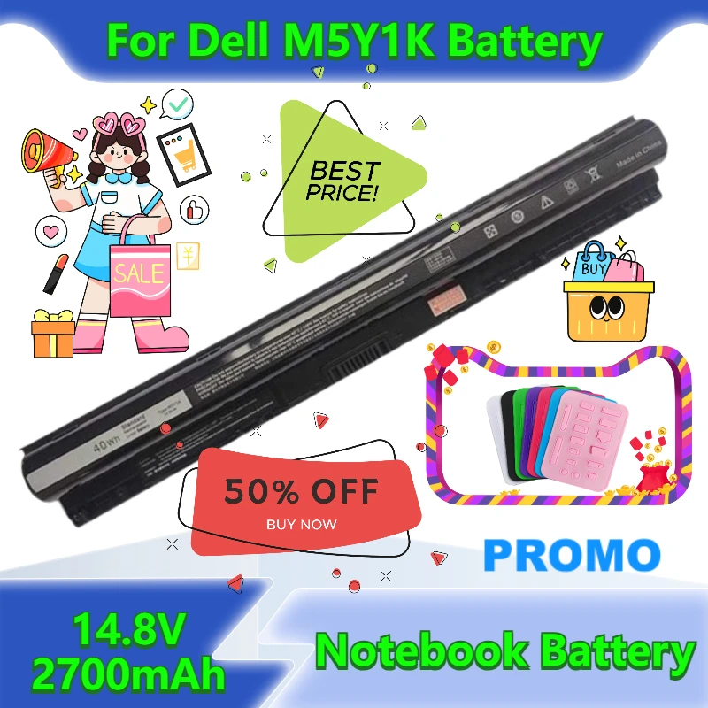 

14.8V 2700mAh for Dell M5Y1K 3458 3459 3558 5455 5458 5558 Notebook Battery