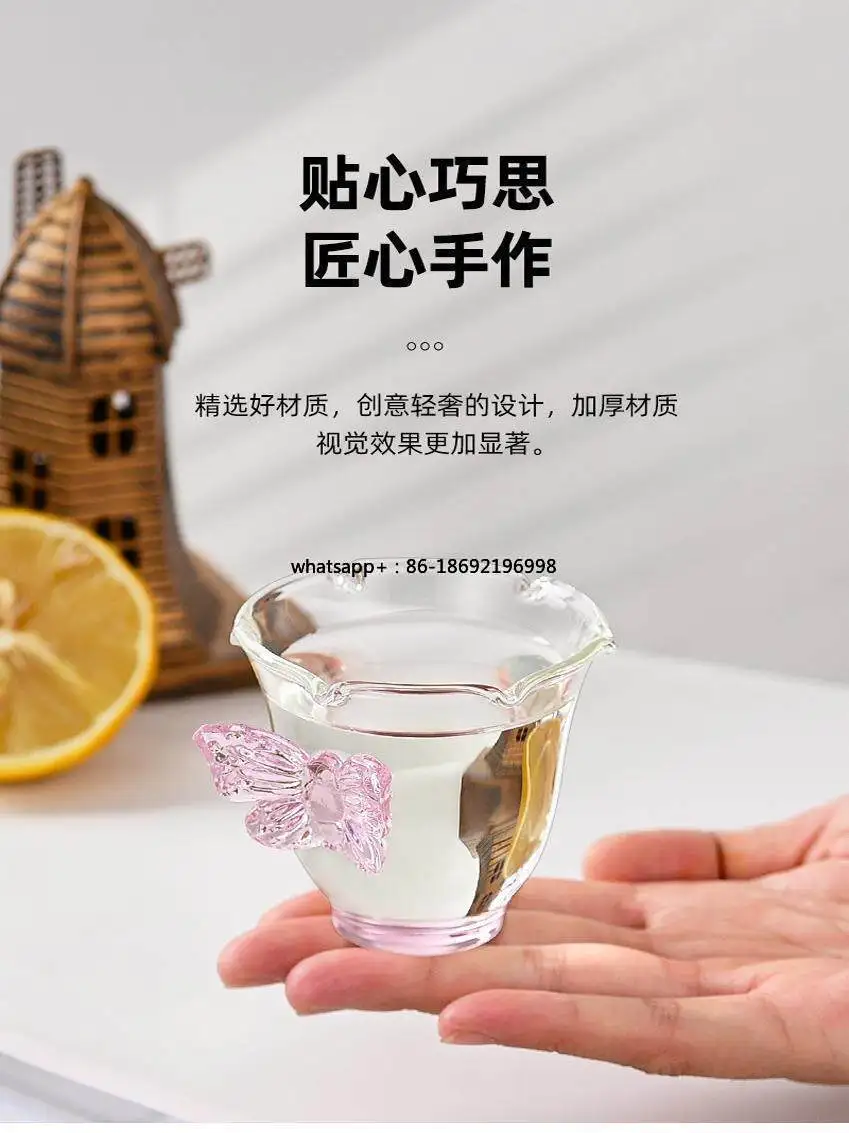 Creative High Borosilicate Glass Baijiu  Heat-resistant Three-dimensional Butterfly Tea  Foreign Wine  Whiskey