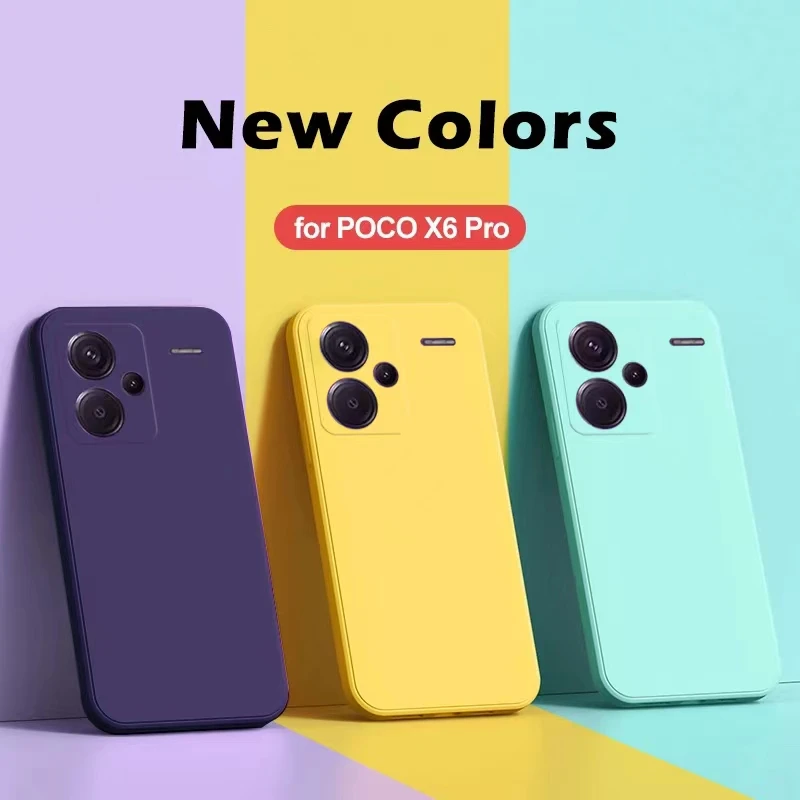 Coque de téléphone en silicone liquide de luxe pour Xiaomi, coque souple antichoc, Redmi Note 13 Pro Plus 5G