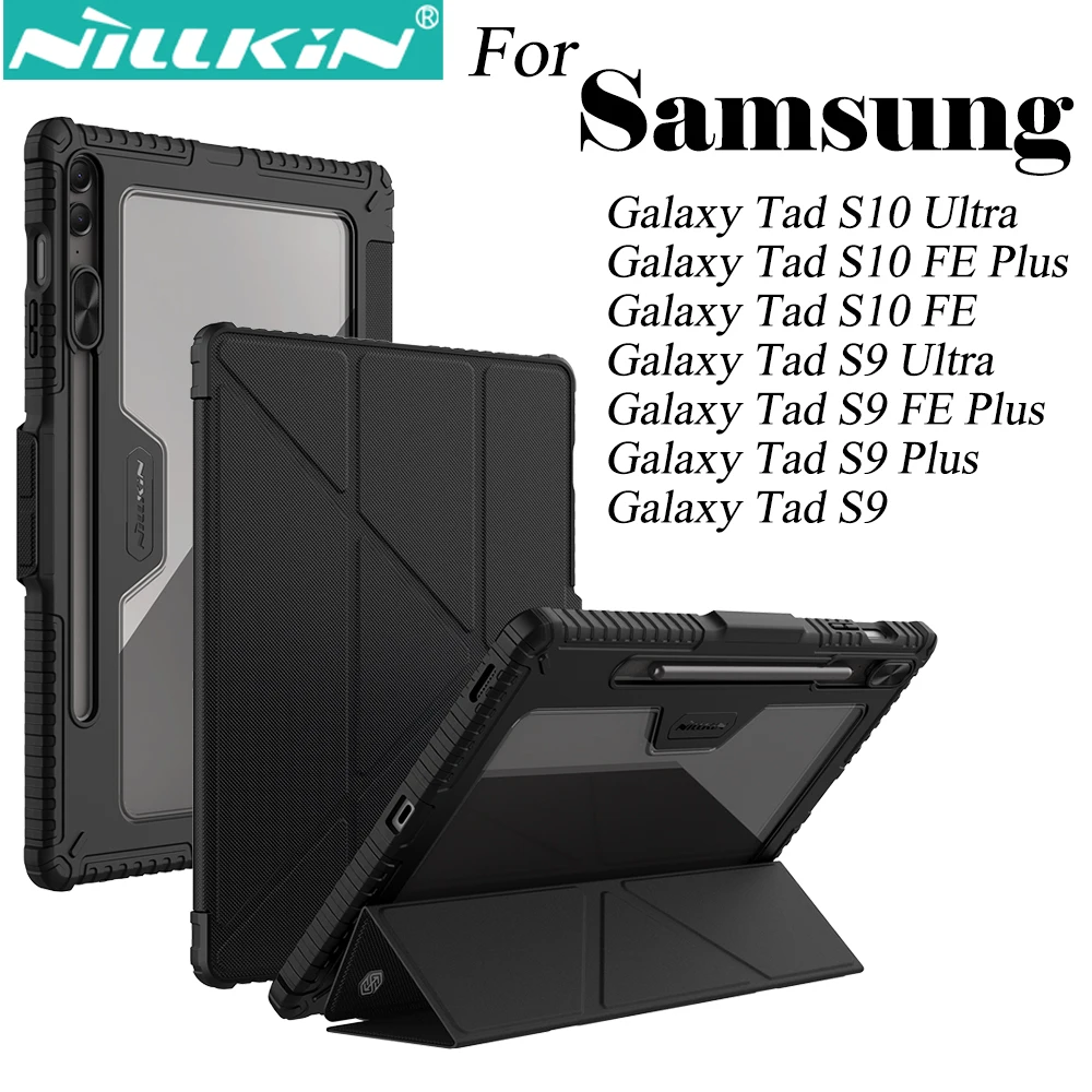 Nillkin For Samsung Galaxy Tab S10 Ultra S10FE+ S9 Ultra S9FE S9 Plua Camera Slider Shockproof  Protective Shell