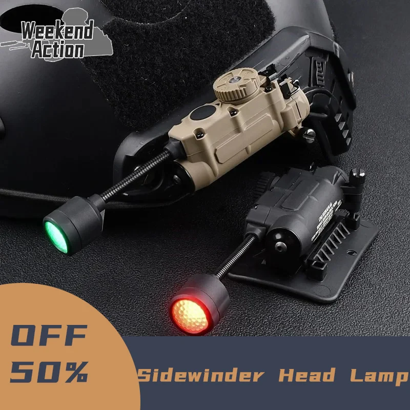 Sidewinder Head Lamp Tactical Helmet Strobe Light Red Green Blue White IR Light LED Strobe IFF Outdoor Hunting Auxiliary Lightin