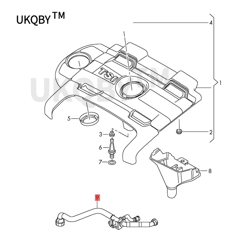 Vo lk sw ag enGo lg Eo s Po lo She ar an Sc ir oc co Je tt a Be et le To ur an Ventilation hose Funnel gasket Ball joint