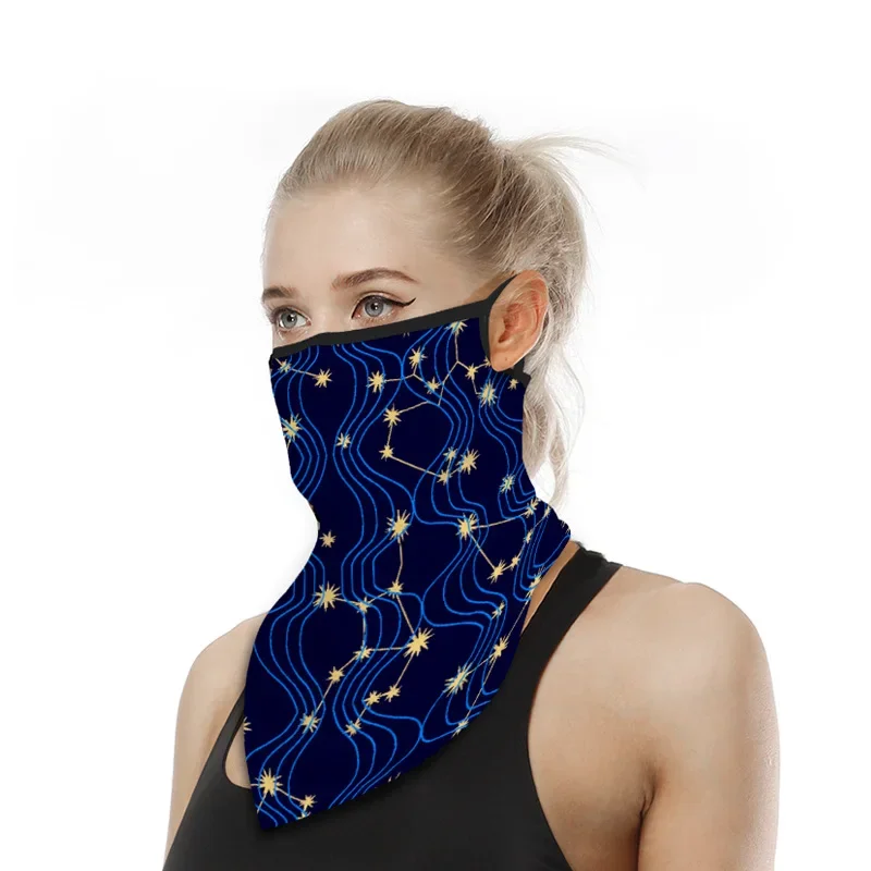 Cosmic constellation line riding face towel hanging ear mask multi-functional sunscreen dustproof wholesale