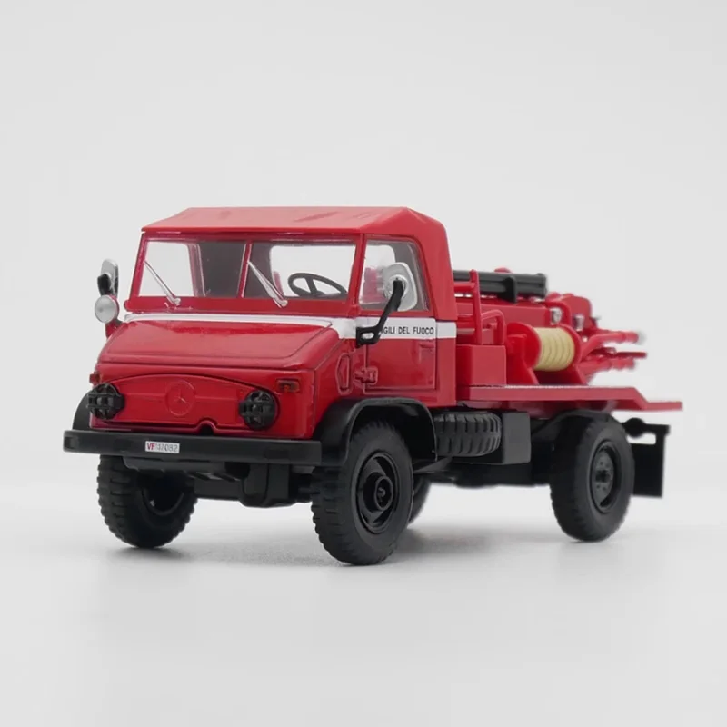 Escala 1:43 ixo unimog 404 modelo de carro de liga de motor de bombeiros fundido produto acabado simulação brinquedo coleção presente modelo estático