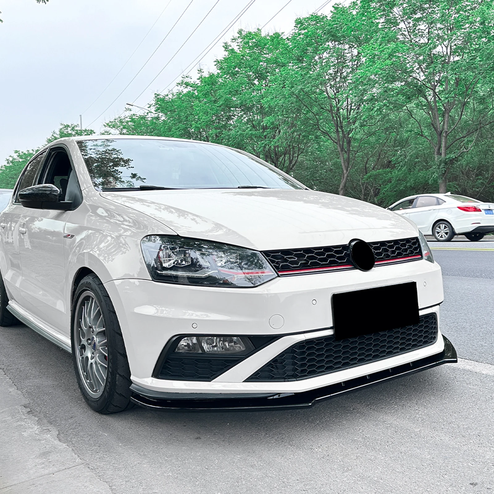 

For Volkswagen VW Polo MK5 6C GTI 2015-2018 Front Bumper Lip Lower Splitter Spoiler Chin Retrofit ABS Body Frame Guard Kits