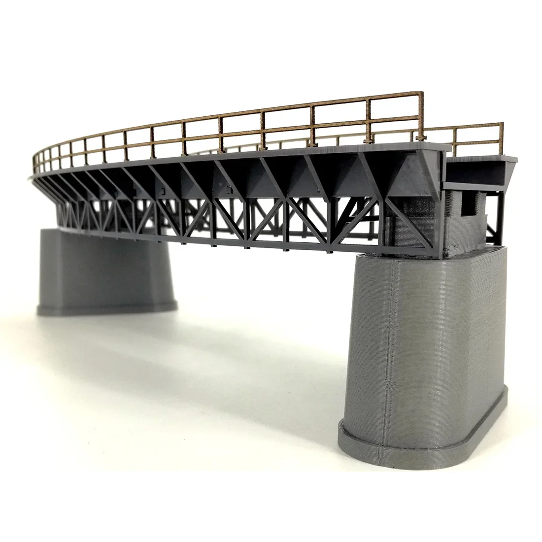 1:87 HO Scale Train Railway Scene Decoration Q4 R1 Curved Railway Bridge Model without Pier for Sand Table