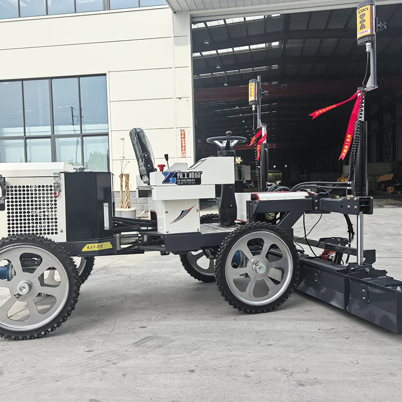 Laser Concrete Leveling Machine Concrete Laser Screed Two Wheels Walk Behind High Precision Concrete Surface Machine