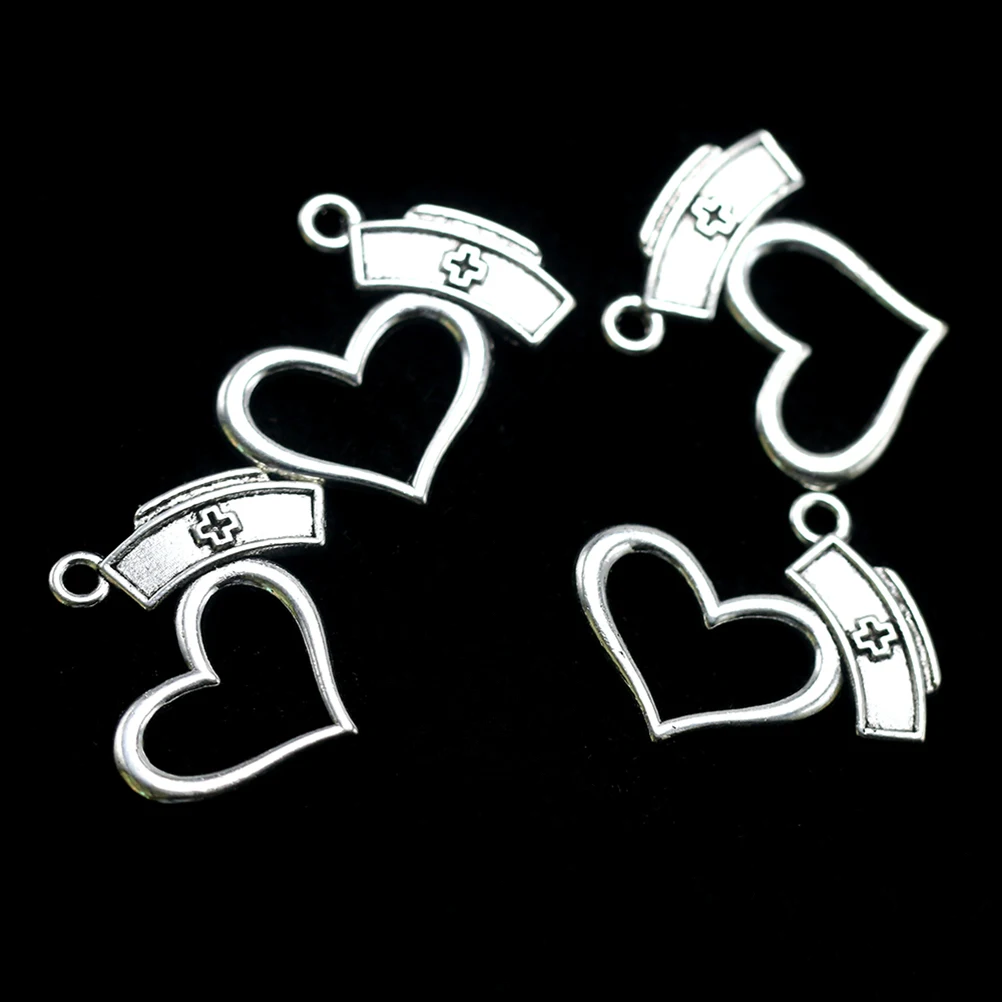

Alloy Pendant Charms for DIY Necklace Bracelet Earrings Silver Jewelry Making Pendants Accessories Nurse Cap Style
