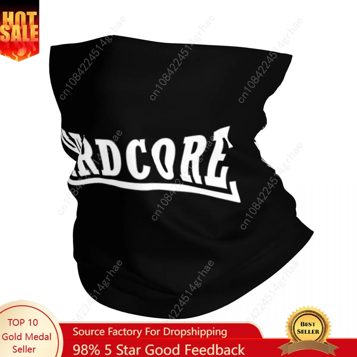 

Hardcore Bandana Neck Cover Printed Magic Scarf Warm Headband Cycling Unisex Adult Windproof