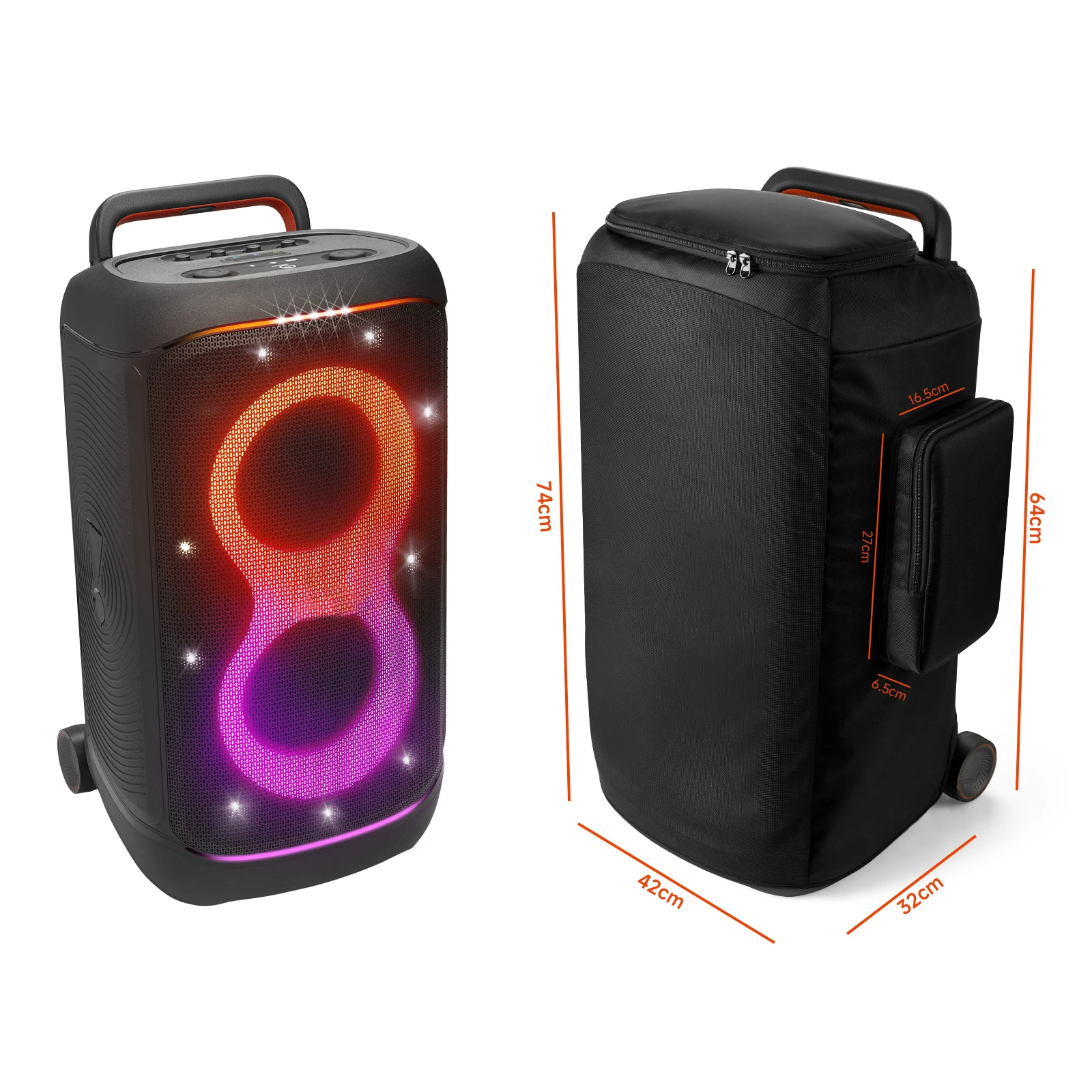 

Чехол для переноски динамика JBL PartyBox 520 с карманом для хранения, пылезащитный чехол для динамика, защитный чехол для динамика с защитой от царапин