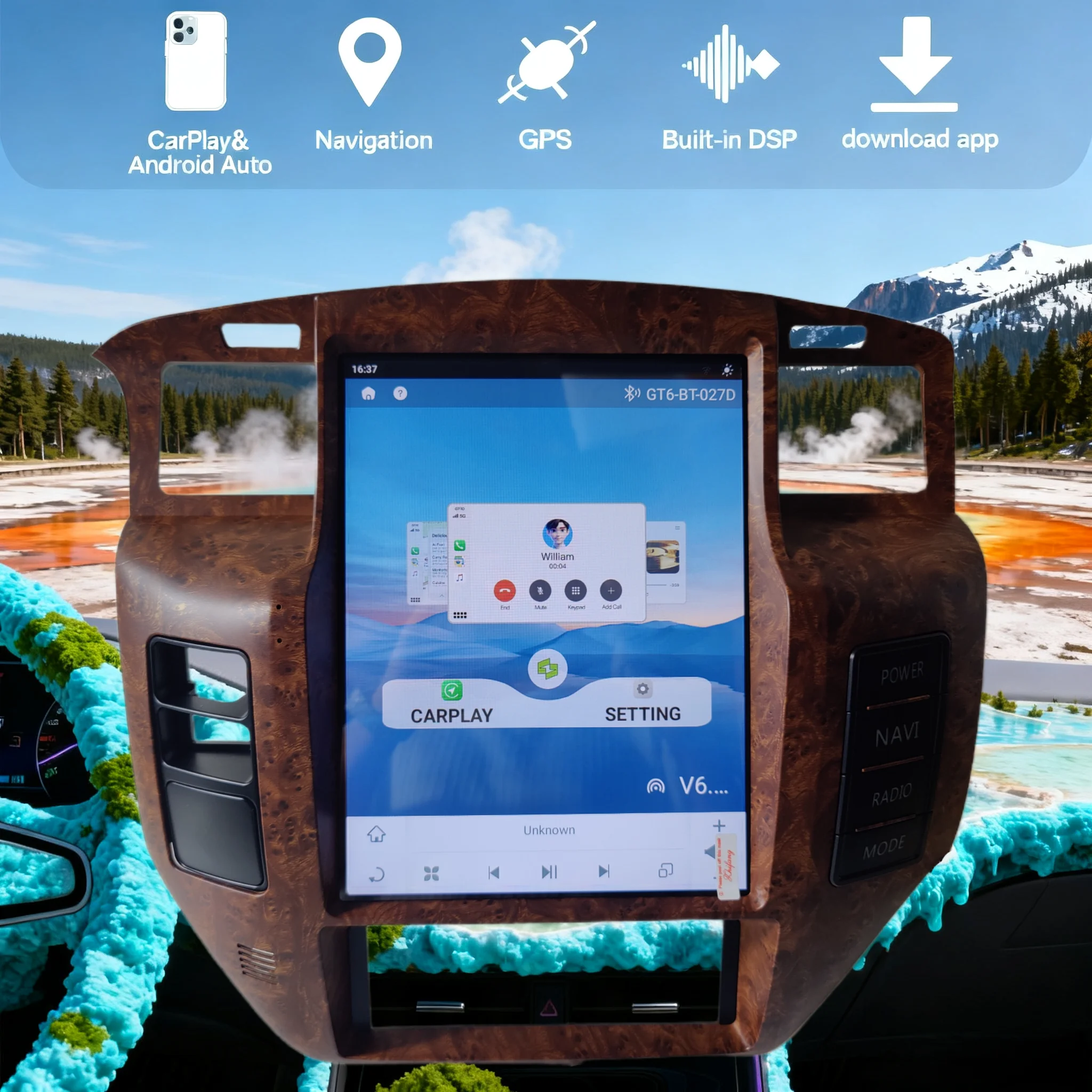 

X 12.1" Carplay Auto Android 14 Car Radio For Nissan Patrol Y61 2004-2017 2018 2019 Scree GPS Multimedia Stereo Player Head Unit