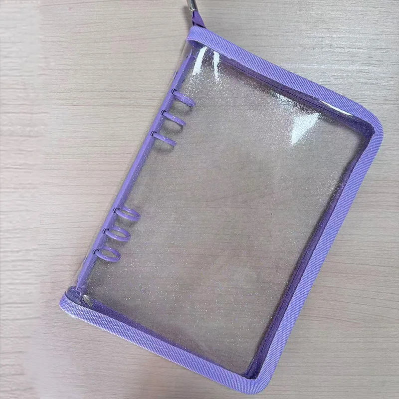 A5 Size Glitter PVC Sticker Album Loose-leaf Notebook with Four Sections Photo Album for Instant Camera Star Collection Album view 2