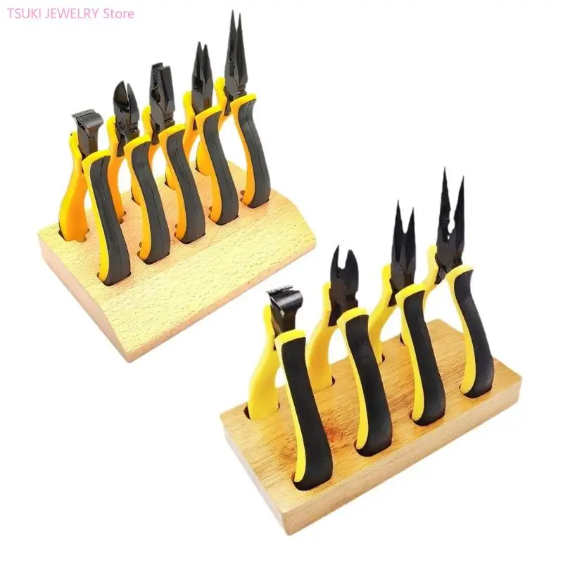 

62KE Watch Service Tool Alloy Steel Pliers Set with Base for Professionals
