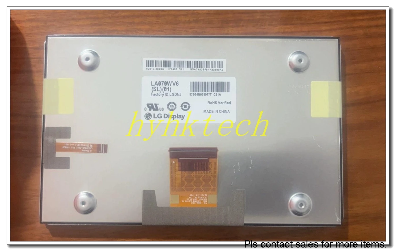 

Supply LA070WV6-SL01 7.0 INCH LCD Panel, tested 100% work before shipment.