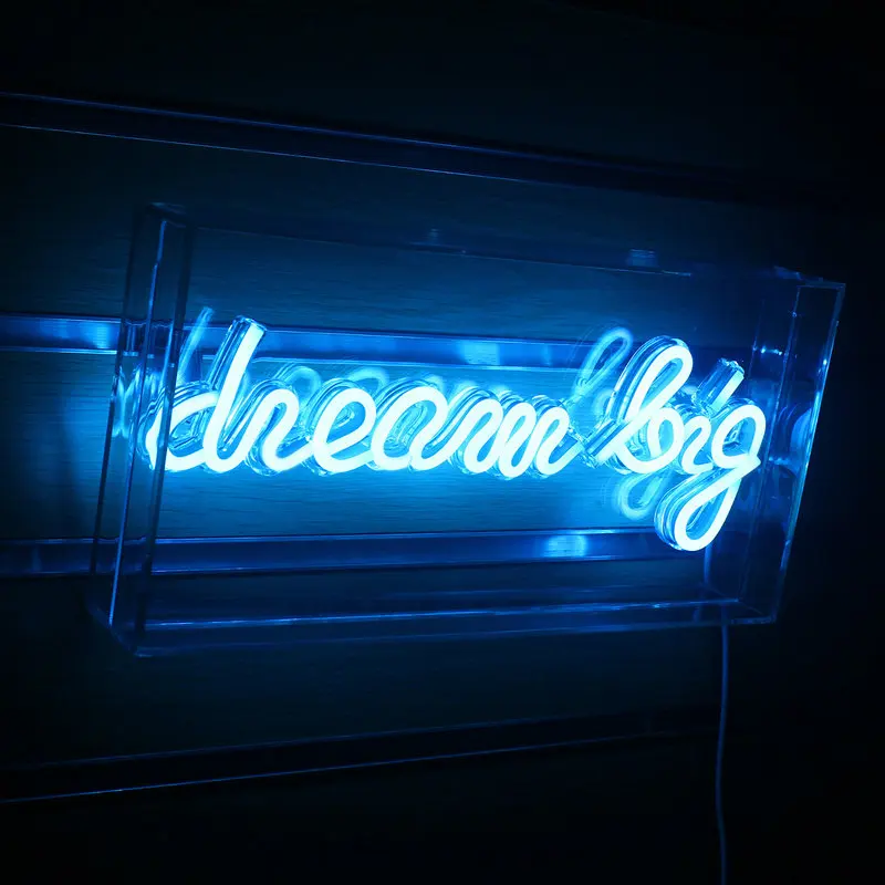 Dream Big LED Neon Sign Light Acrylic Letter Light For Gift Birthday Xmas Bar Shop Bedroom Kids Room Decor USB Power Powered