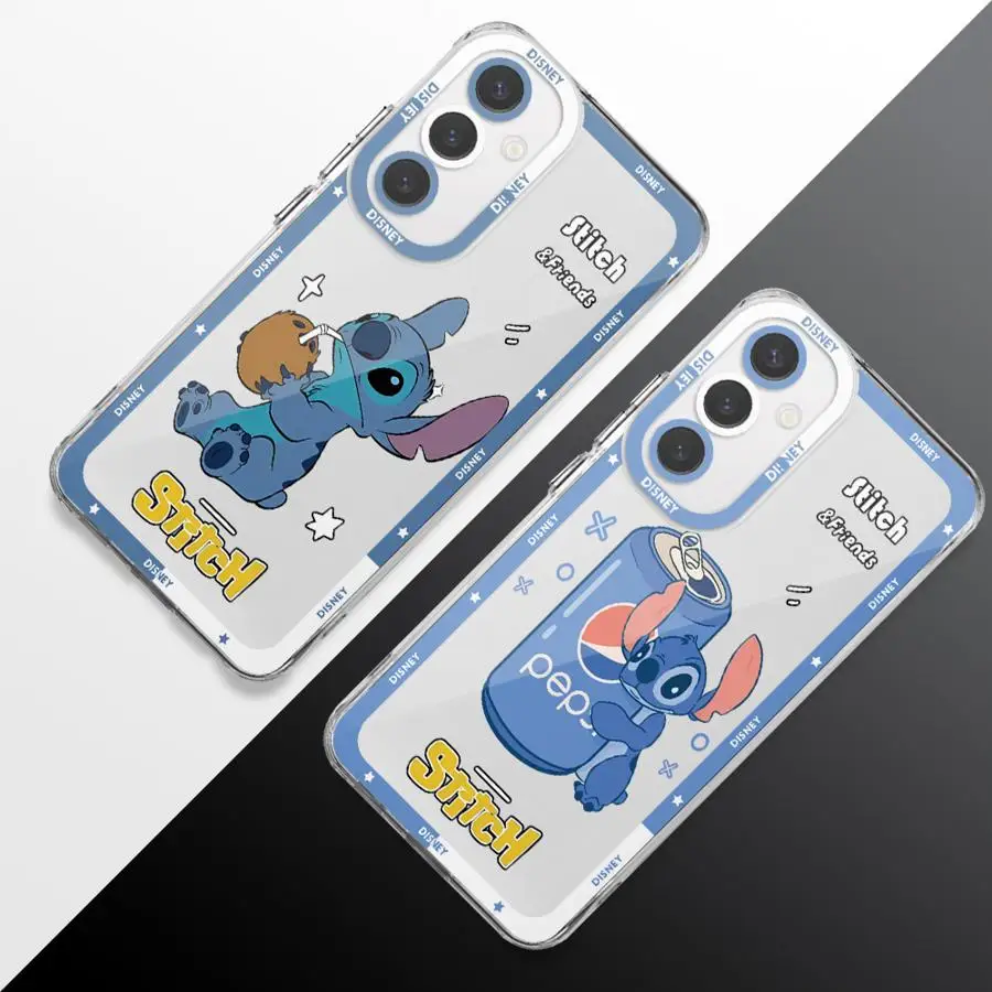 Cartoon Disney Stitch Phone Case for Samsung Galaxy A21s A52s A06 A02 A03s A71 4G A51 A10s A20s A50s A31 A04e A05s Clear Soft