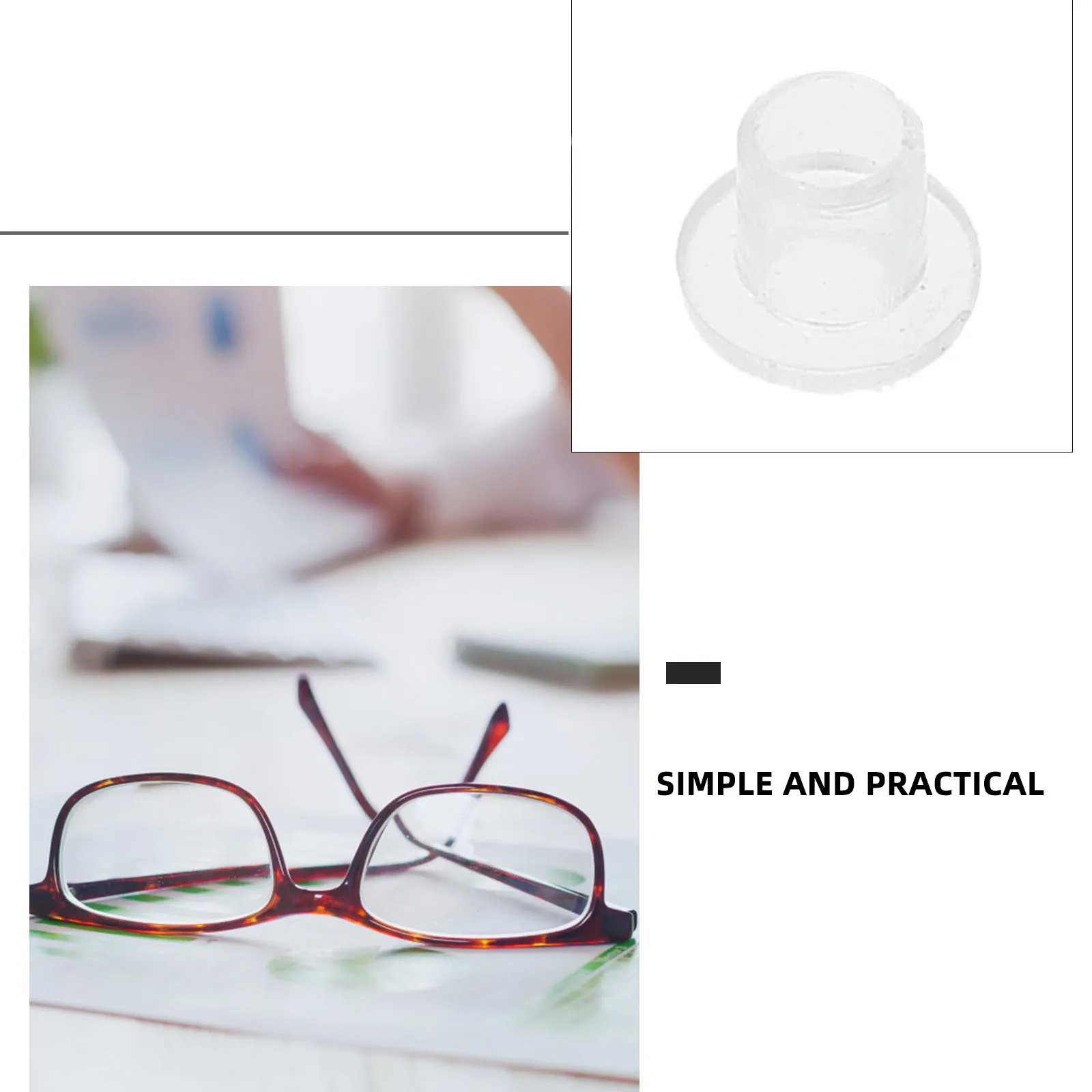 

2 Bags Optical Shop Glasses Convex Gaskets Durable Plastic Parts for Repair and Anti-Loose Fixing Optical Shop Convex Gaskets