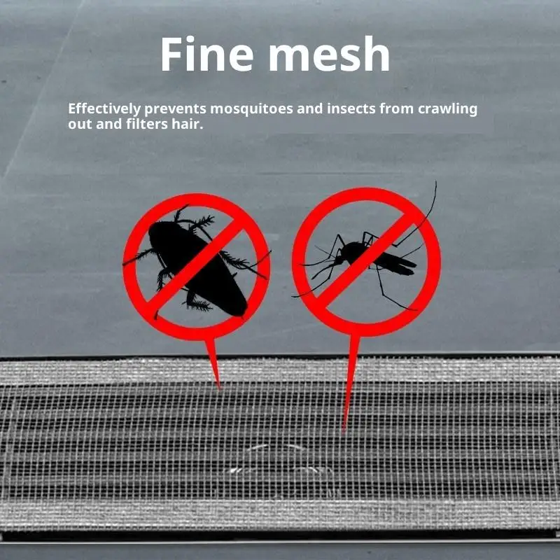 Self-Adhesive Floor Drain Stickers Cutable Shower Drain Hair Catcher Disposable Mesh Sink Strainer Filter Screen Sticker