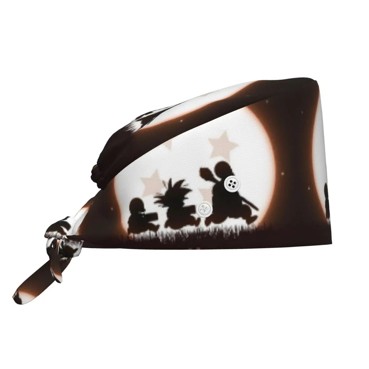 

Custom Goku Anime Working Cap With Buttons Surgical Hats With Buttons Cartoon Operating Room Cap Operator Hats Lab Works Hat