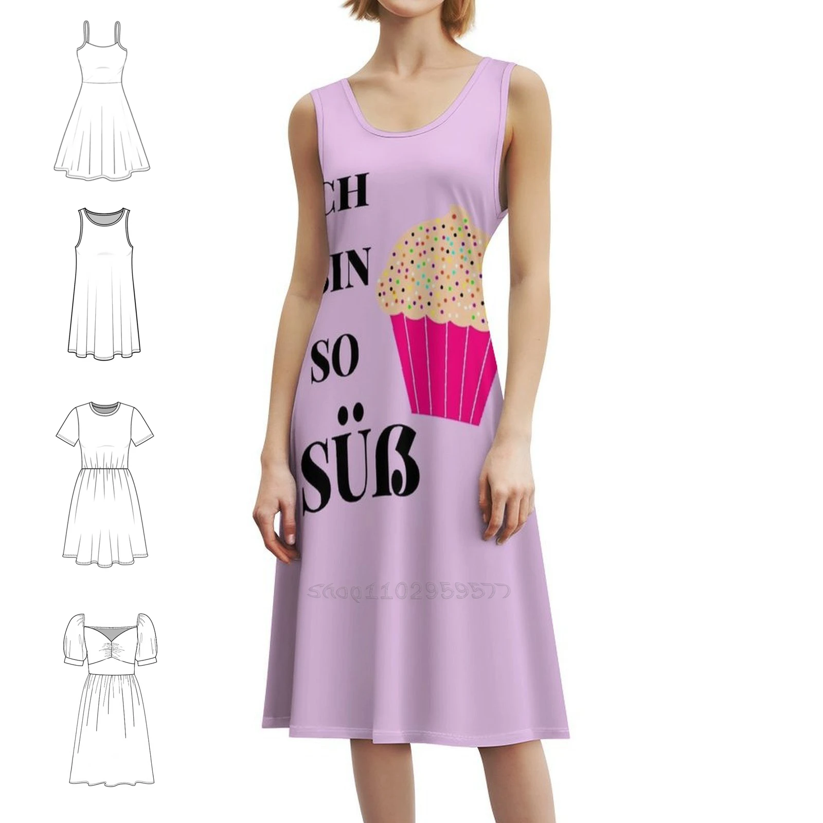 إيتش بن سو سو؟ فستان على الطراز الكوري للنساء فستان كاجوال أنيق للحفلات أو الارتداء اليومي Ich Bin So Sü؟ فروي أوسترن الألمانية