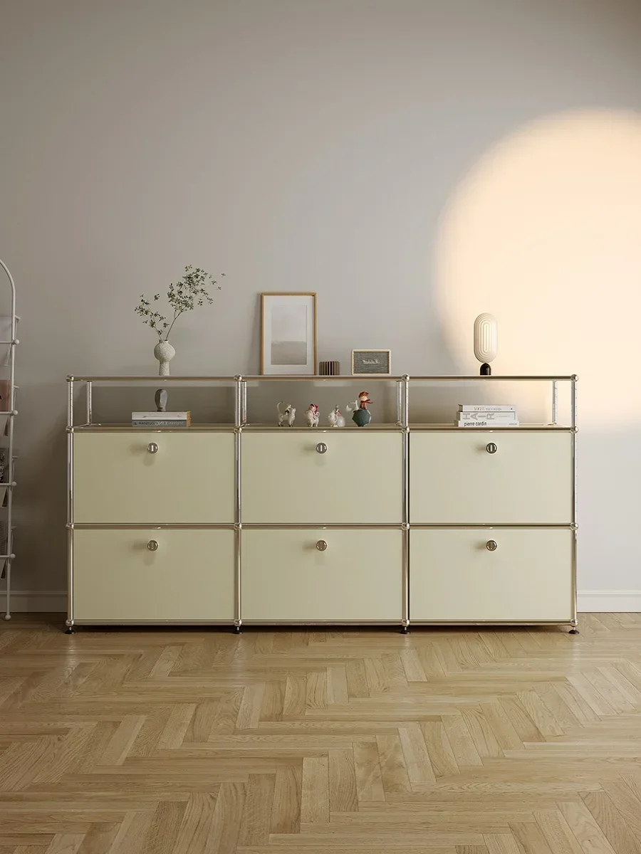 Leisure Style module combination dining side cabinet, antique stainless steel side cabinet, High Quality