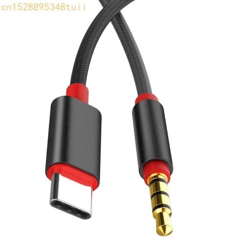 Y4QF 3,5 mm bis USB -Typ -C -Konverterkabel -Adapterkabel Niedrigverlustgetriebe Live -Streaming -Soundkartenanschlusslinie