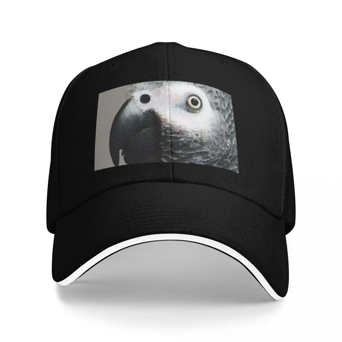 

African Gray Parrot Art - Softy Baseball Cap Golf Cap black hats on offer Luxury man cap Men's Hats Women's
