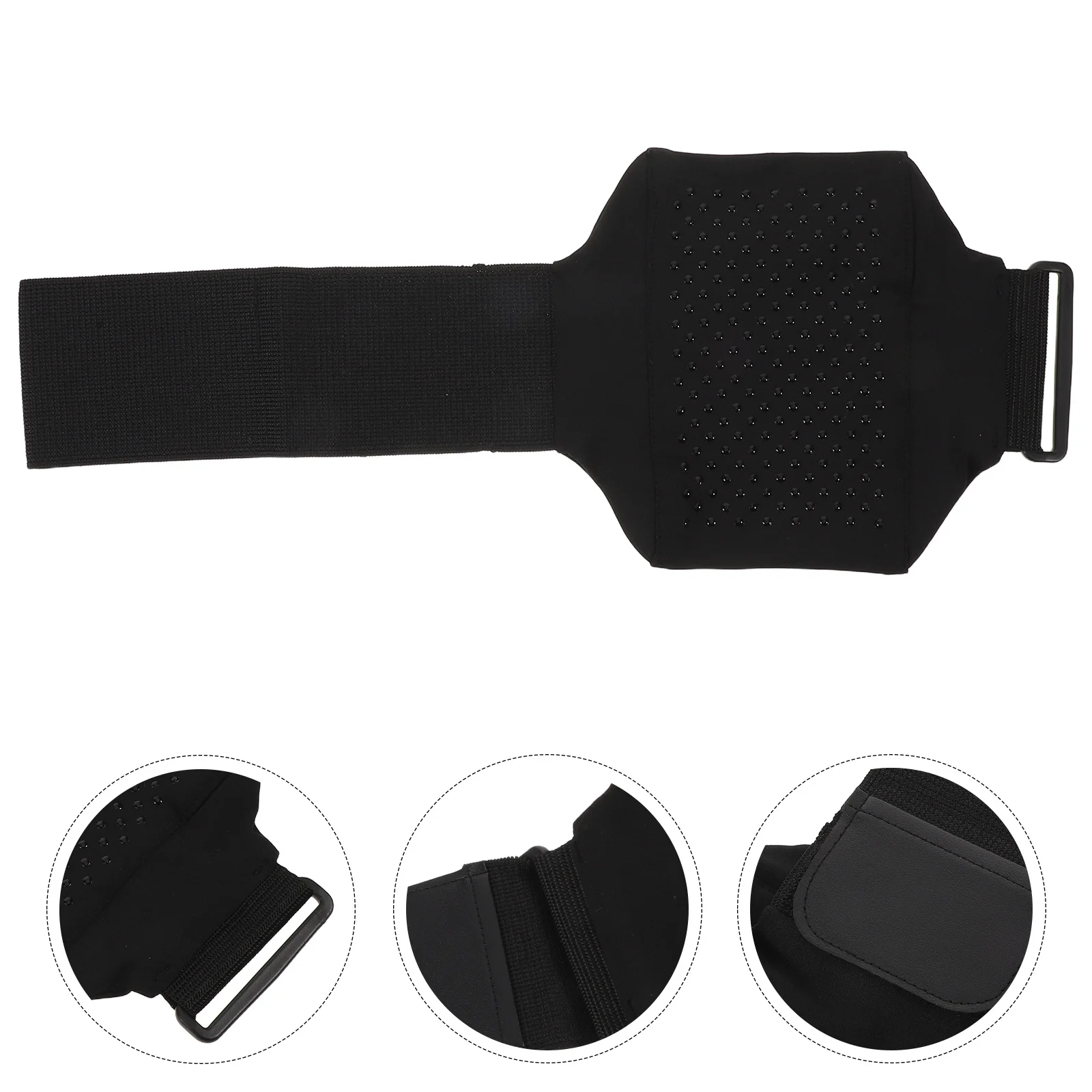 

Black Men's Running Belt Leg Band Phone Holder Adjustable Exercise Carrier Stable Sports Cell Phone Pouch Outdoor Workout Gear