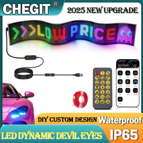 LED DIY Matrix Pixel Panel Led Display Truck Eye Car Sign Animation Bluetooth App Control Programmable Flexible Screen