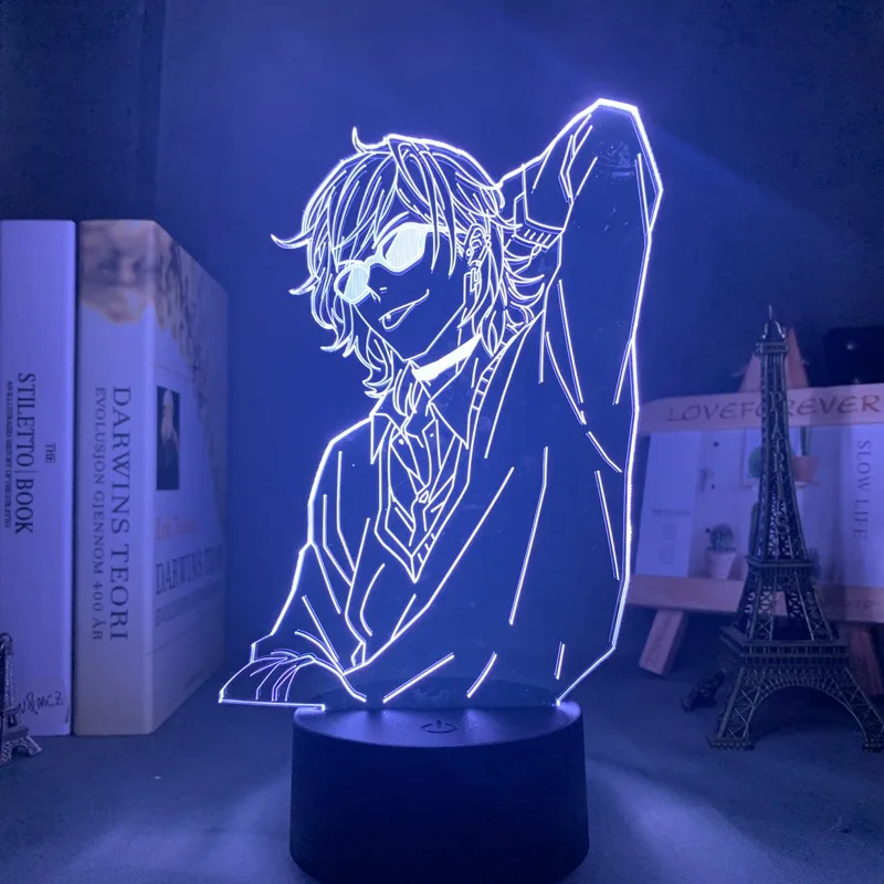 Lámpara acrílica 3d BL Anime Yarichin Bitch Club Yuri Ayato luz para decoración de dormitorio luz nocturna Yarichin Bitch Club lámpara Yuri Ayato