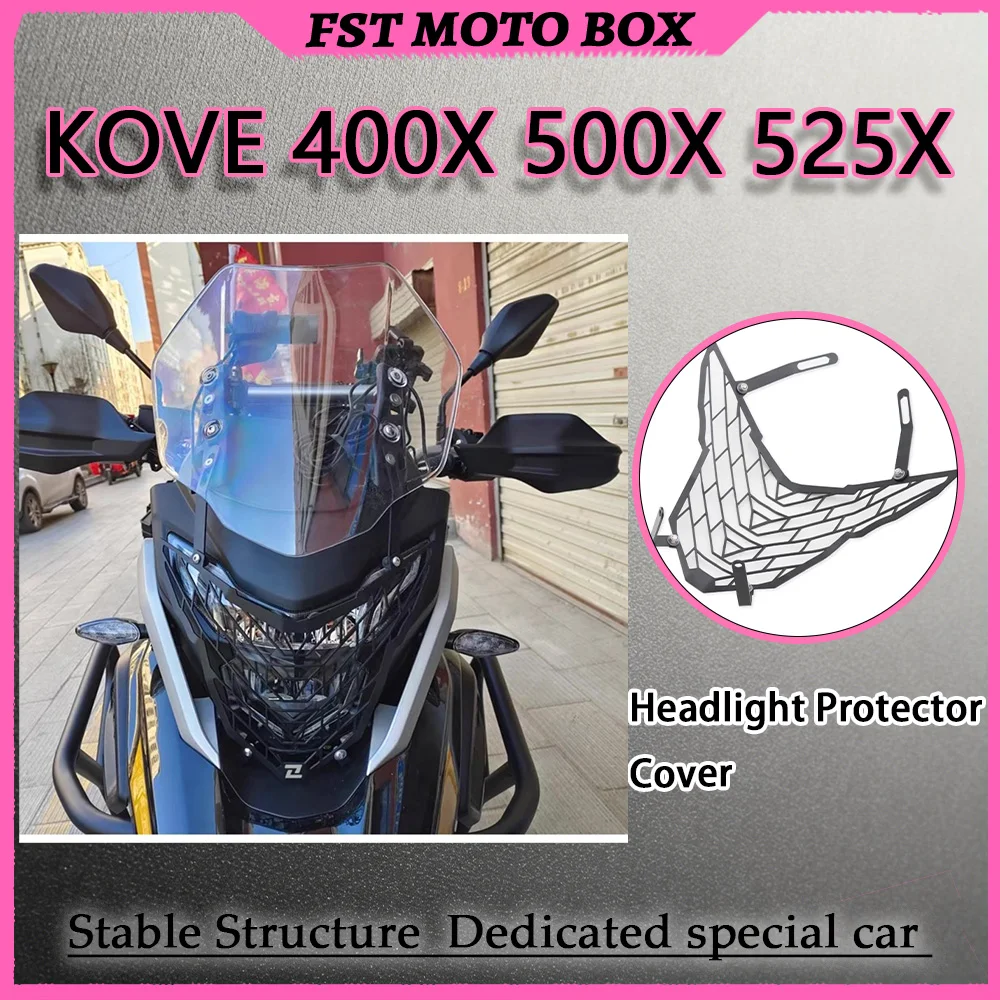 FOR KOVE Vehicle Headlight Protective Mesh Gravel & Branch Blocker Lamp Cover Guard 400X 500X 525X - Headlight Guard