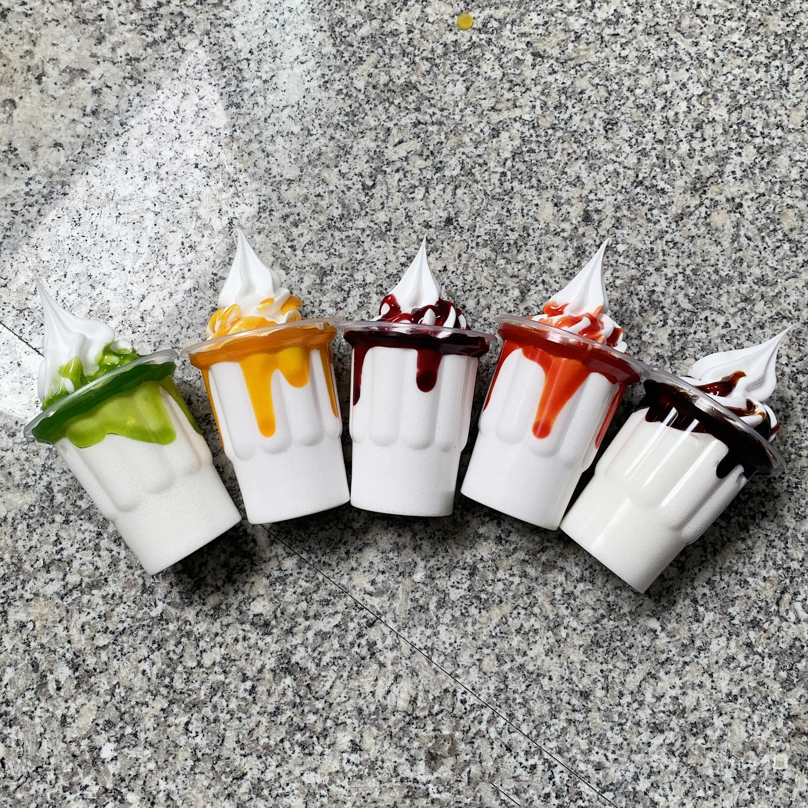 250ml Fake Sundae Jam Ice cream Food Display Blueberry Strawberry ASMR Sound Props Chocolates Propaganda Original Real Set Play