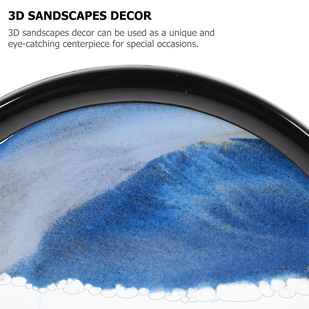 

3D Sand Art Hourglass Decor Moving Sandscapes Picture For Home Office Desktop Study Room Bookshelf Decoration Liquid Motion Wall