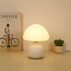 Modern minimalist mushroom table lamp with three color switching and infinite dimming for home decoration atmosphere table lamp