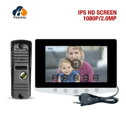 7 Inche IPS Touch Screen  Home Video Intercom System WiFi Door Entry Phone Access with 1080P 110° FHD Doorbell Camera