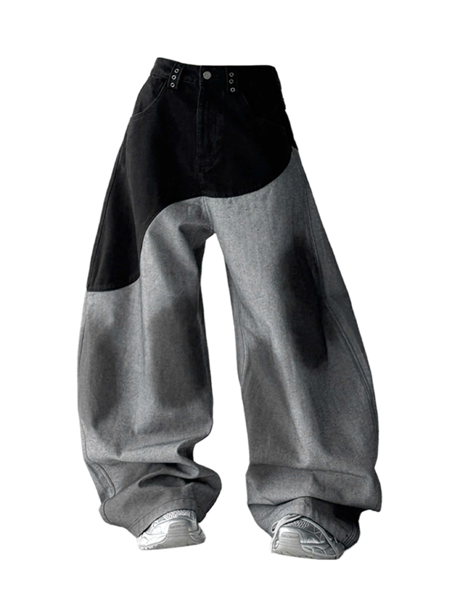 

Женские черные, серые готические мешковатые джинсы Y2k в стиле эмо, джинсовые брюки в японском стиле 2000-х годов, винтажные джинсовые брюки в стиле Харадзюку, осень