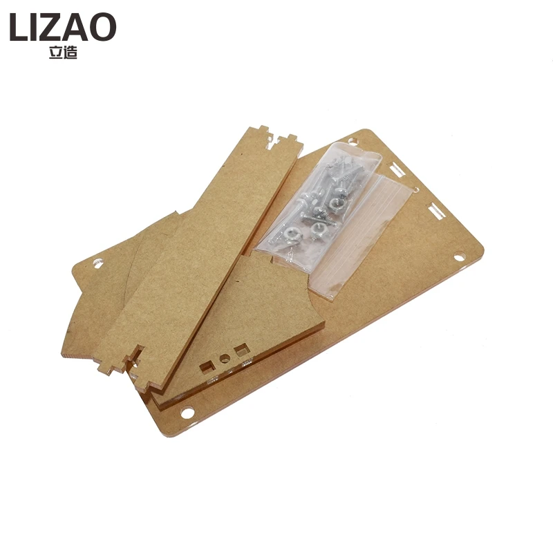 LIZAO LCD2004 Screen Transparent Acrylic Bracket Housing, Anti-scratch Protective Case Holder with Complete Screw and Nut Parts