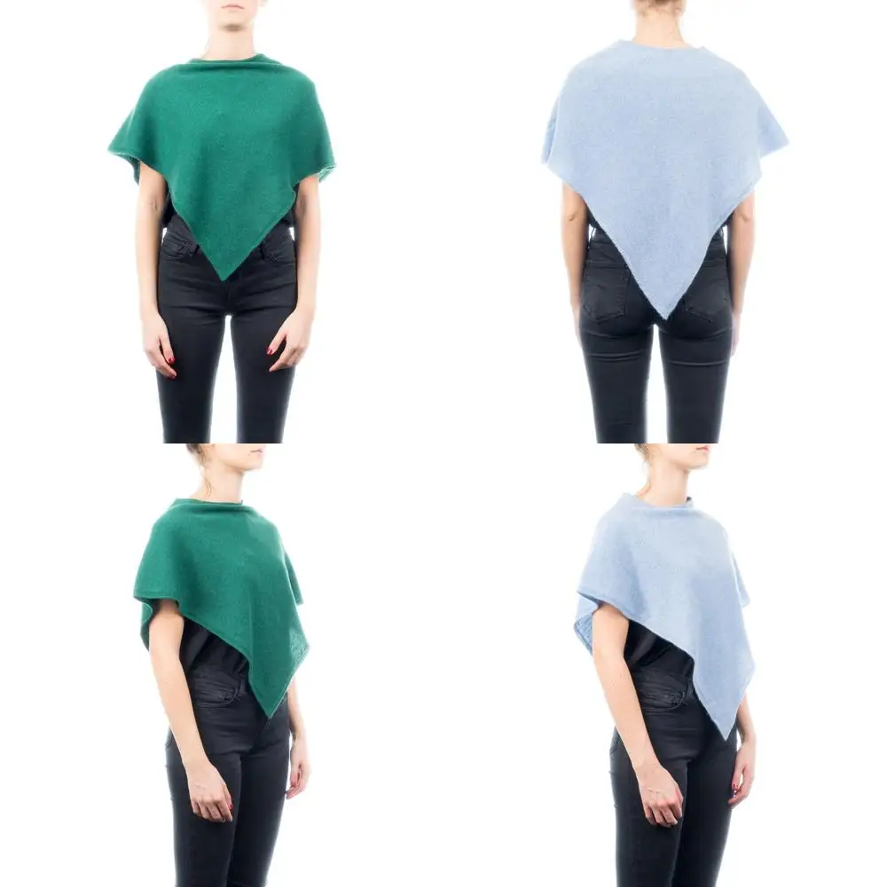 

100% Cashmere Short Poncho - Italian Crafted Luxury Cashmere Wear for Comfort and Style