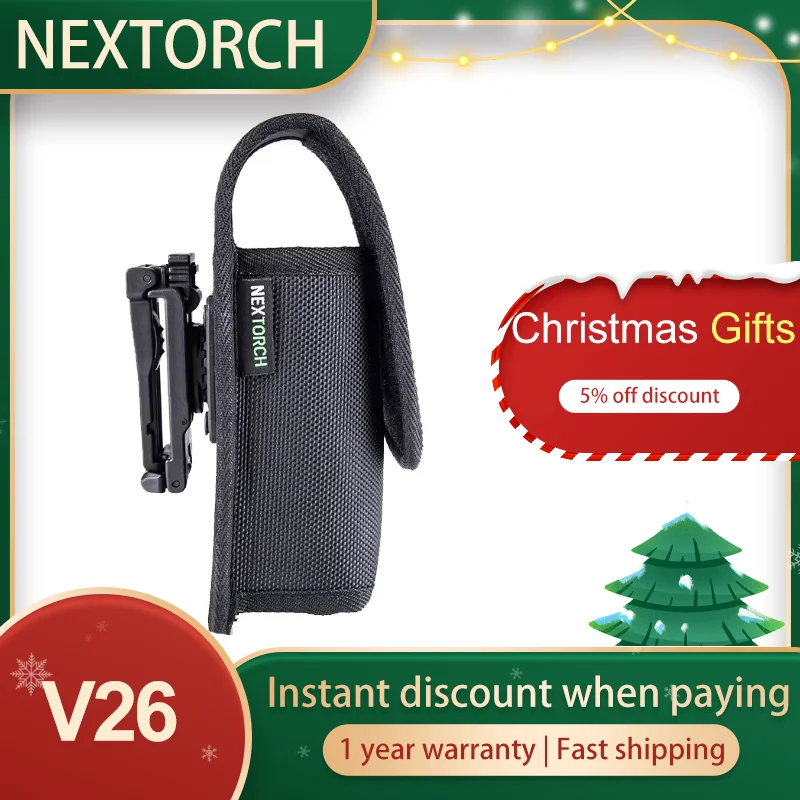 Nextorch V26 X-Carry Nylon torch holder, Tactical Flashlight Holster Holder, Tactical belt for widths 30-50 mm, TA31, ND30B