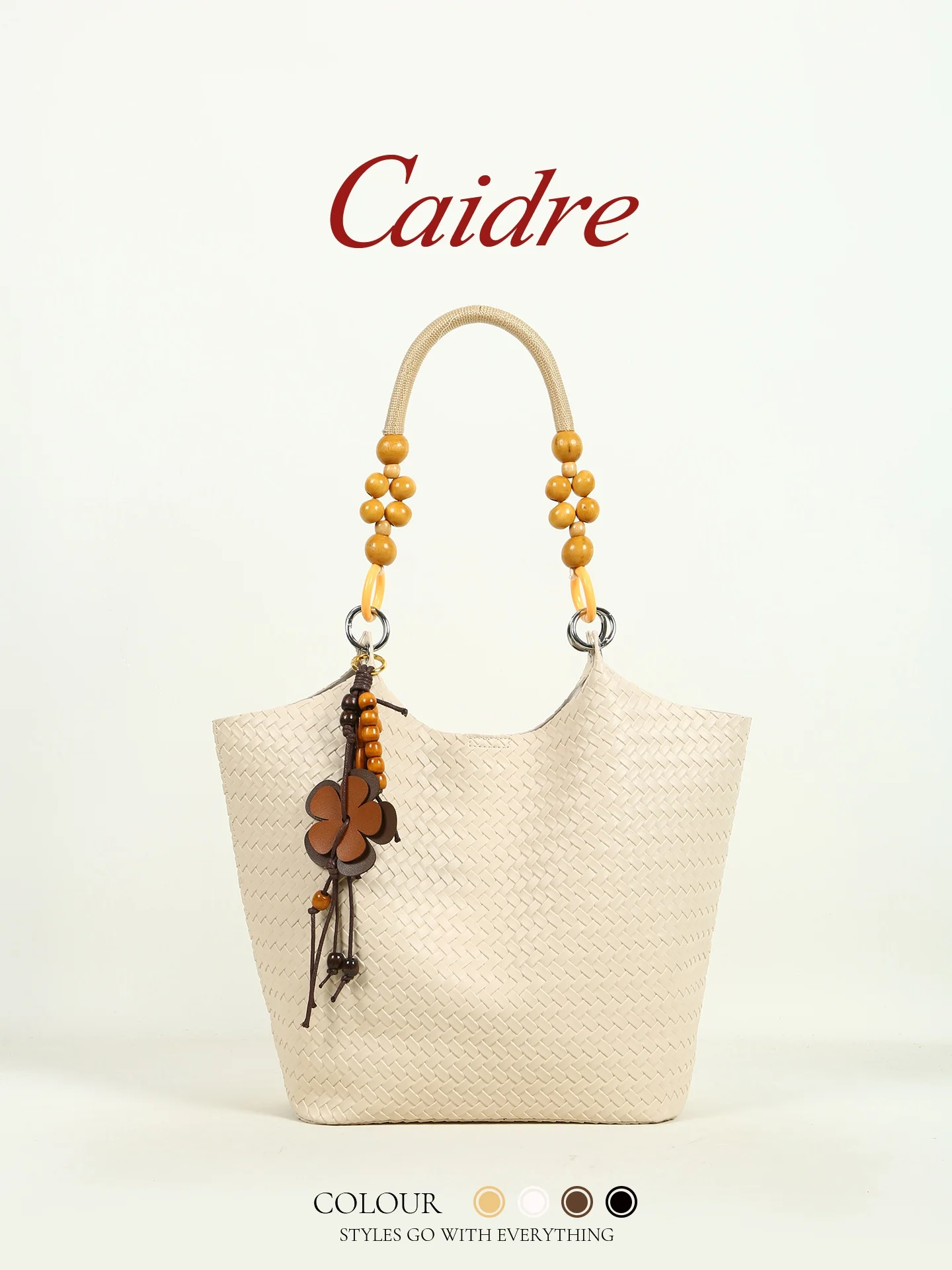 

Caidre Commuter Woven Handbag Women's 2026 New Small Batch Simple Tote Bag Large Capacity Single Shoulder Armpit Bag
