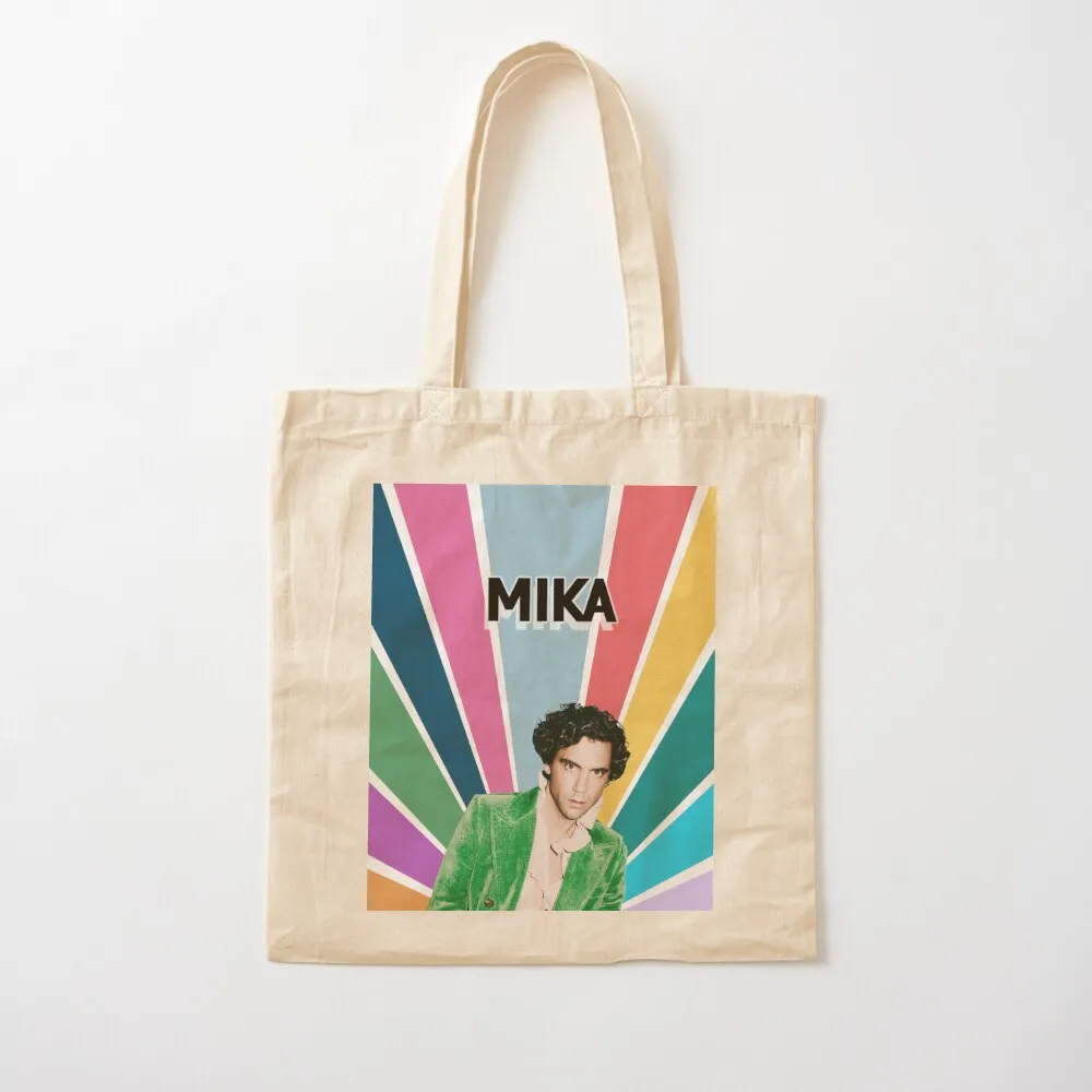 

MIKA Life In Colour Tote Bag tote bags aesthetic Beach bag reusable shopping bags Canvas Tote Bag