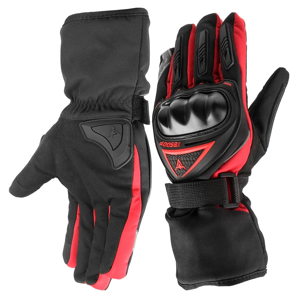 Motorcycle Gloves Outdoor Sports Protection Motorcross Riding Racing Windproof Warmth Thermal Cotton Lining Winter Warm Glove