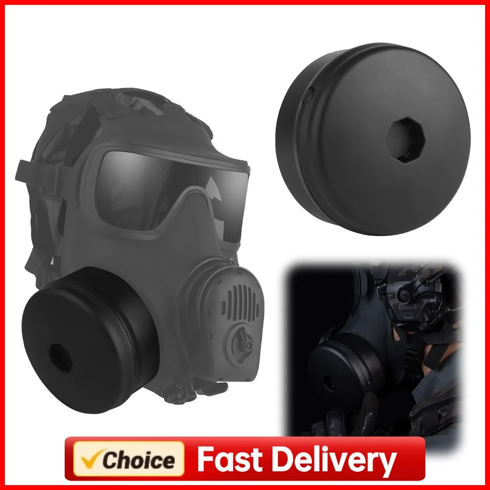 FM53 Mask Filter Canister Nylon Black Model Accessory Cosplay Halloween Combat Film Prop 11cm