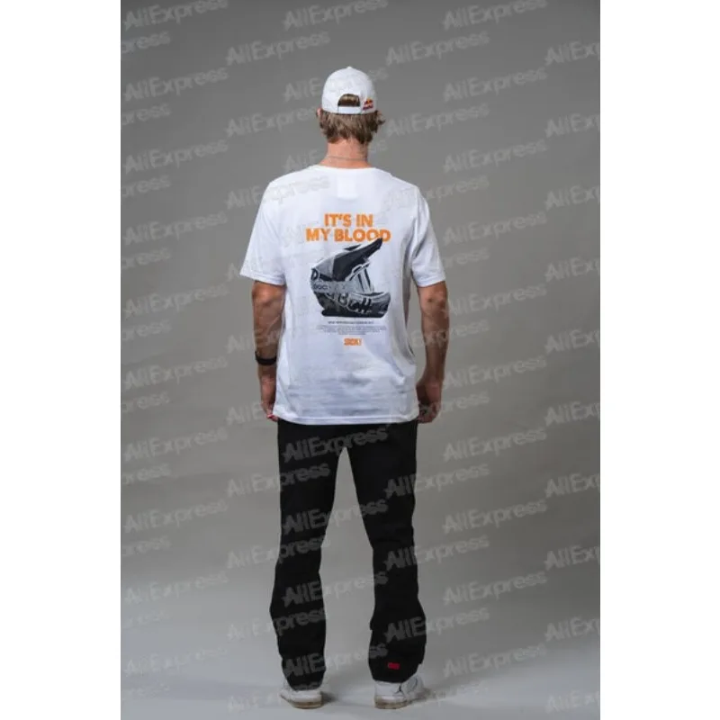 

2025 Summer Boutique Men's 3D Printed Short Sleeved T-Shirt Breathable Quick Drying Fashionable Round Neck Outdoor Comfort MOTO