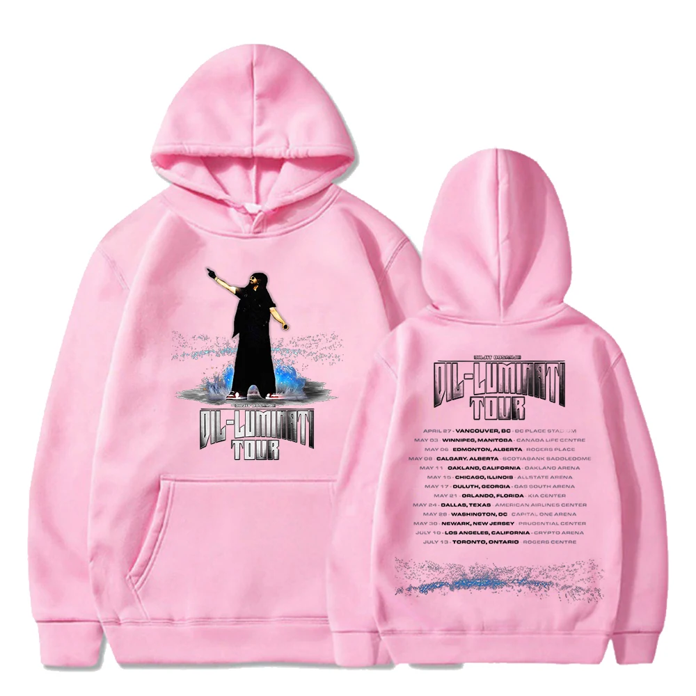 Diljit Dosanjh Hoodie 2024 Dil Luminati Tour Merch lengan panjang Streetwear Wanita Pria bertudung Sweatshirt pakaian Hip Hop