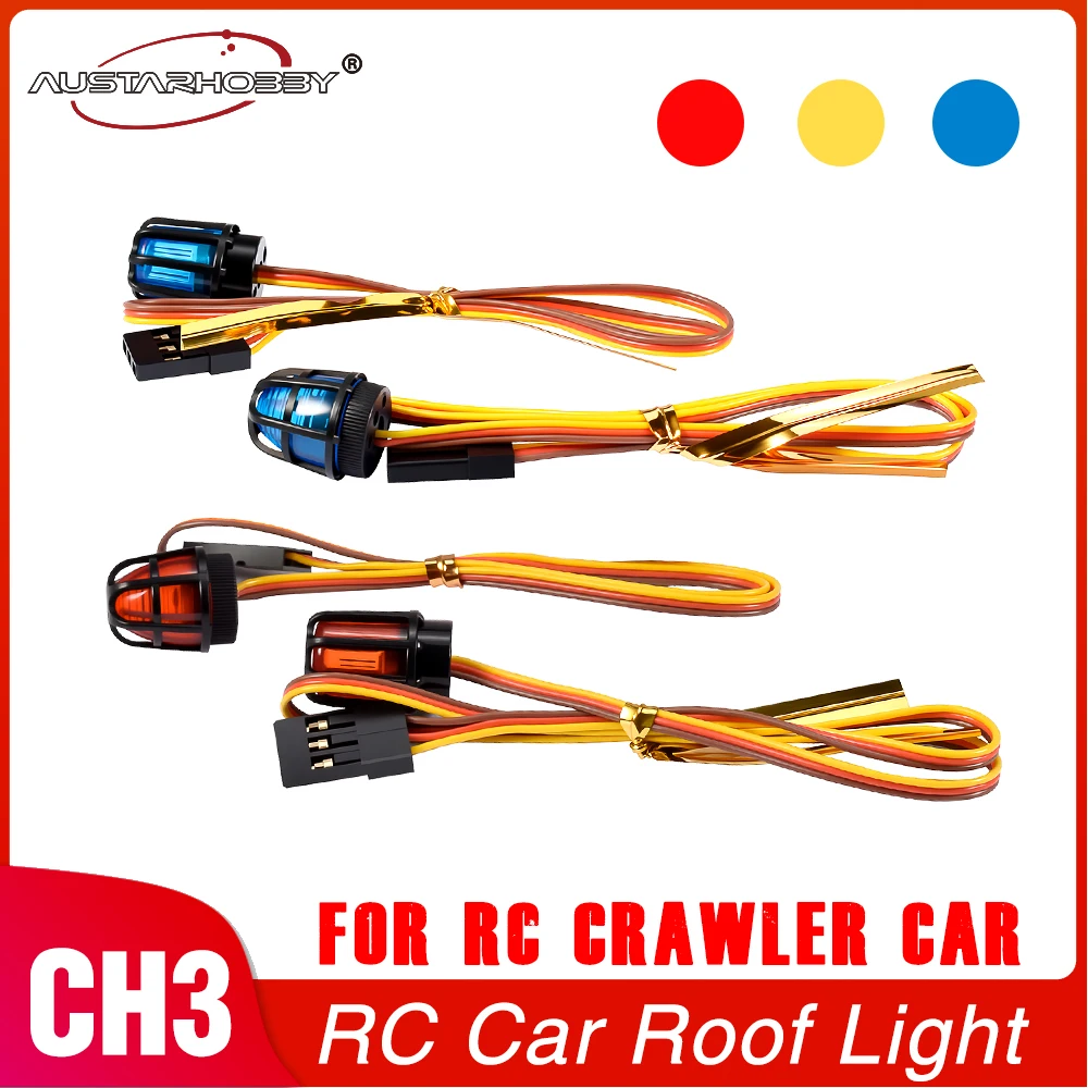 AUSTARHOBBY Bright LED Flash Lights Alarm Lamp CH3 with Strobing-Blasting for RC Tractor Police Excavator Engineering Car