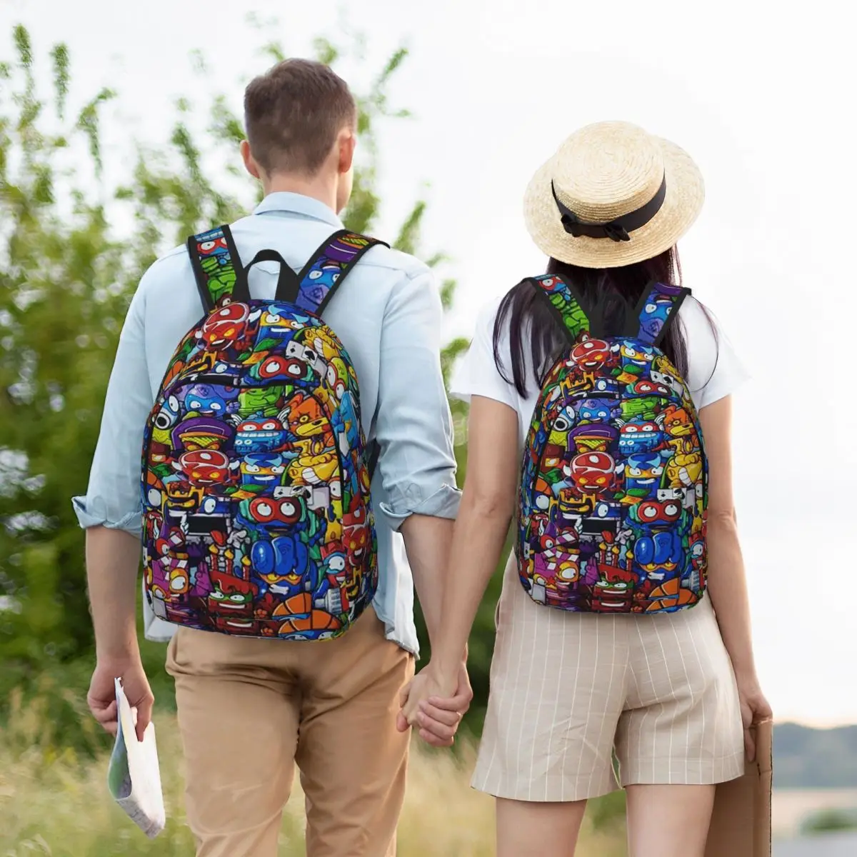 New Super Zings Cartoon Game Superzings Student Backpack School Bag Hiking Travel Daypack for Boys Girls Bookbag Shoulder Bags